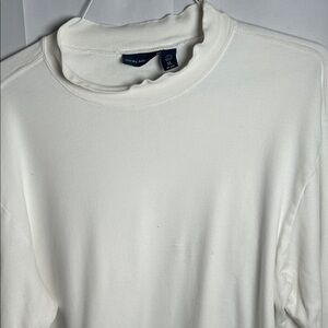 John Ashford White Minimal Crewneck Sweatshirt